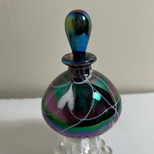 Vintage Perfume Bottle Art Glass