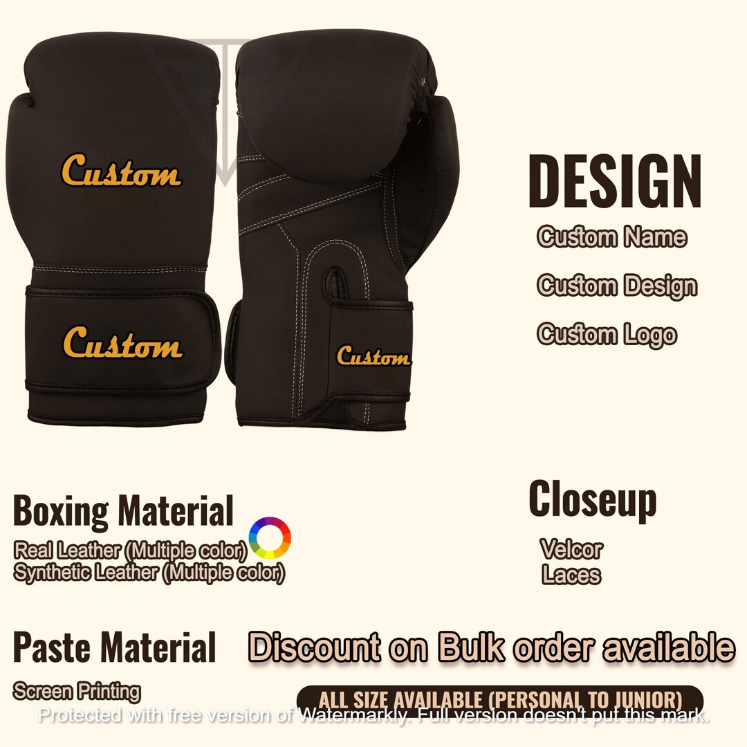 Adult/youth Personalised Boxing Gloves/ Name Embroidered/ Etsy