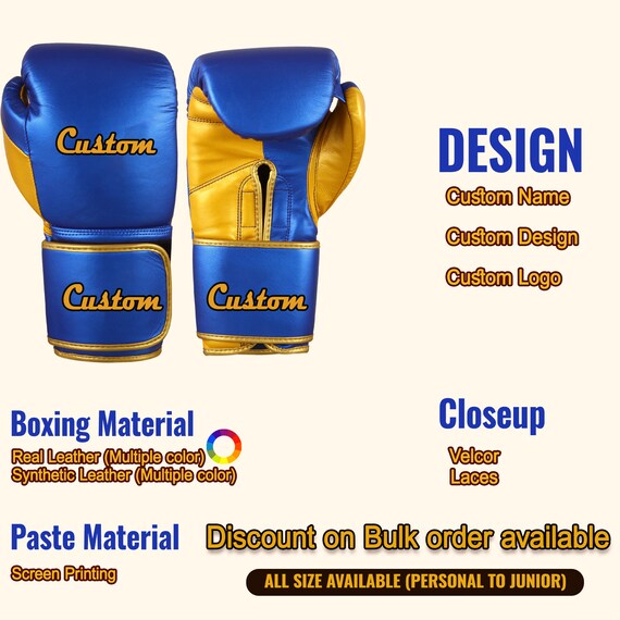 Cheap personalised sales boxing gloves