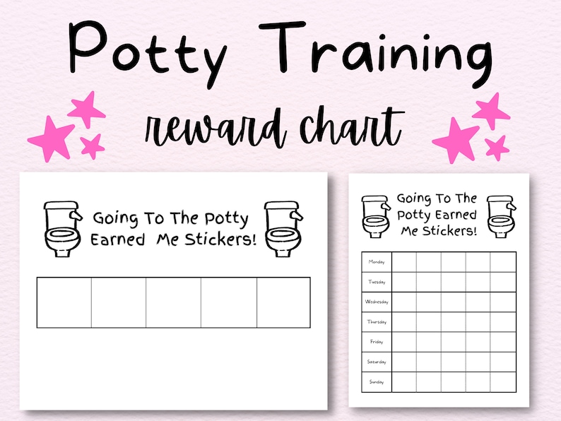 Potty Training Reward Chart Potty Chart Potty Training Etsy