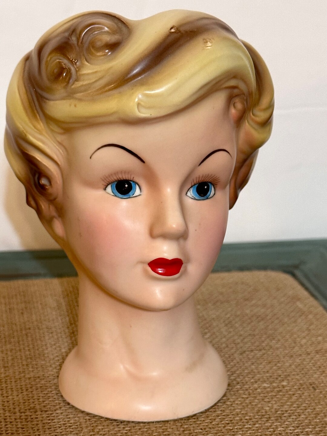 Vintage Enesco 7 Head Lady Vase Etsy