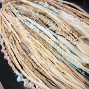 Bondi Wave Synthetic Dreadlock Braid Extensions with Decorations single ended w accent braiding