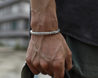 Handmade Silver Men's Bracelet - Unique and Stylish