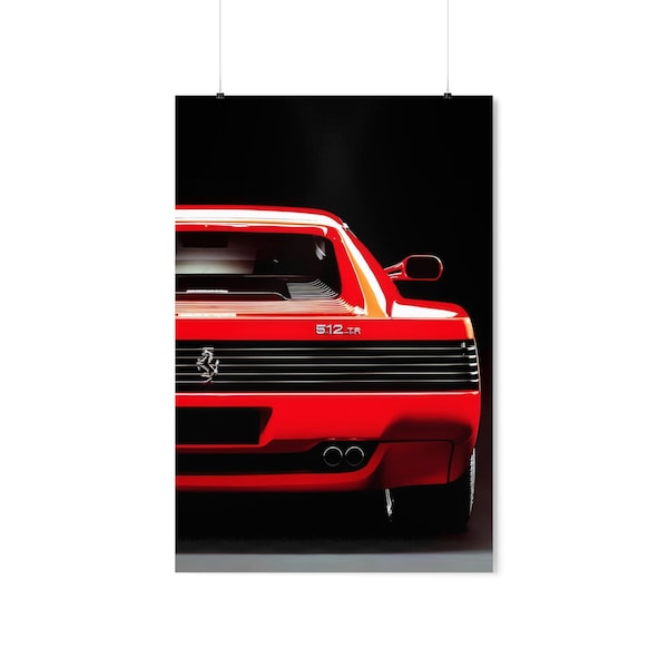 Ferrari 512 TR SuperCar Print, Wall Decor, Poster, Car Art, Office Decor, Modern art, motorhead Art, Custom Poster, Garage Art