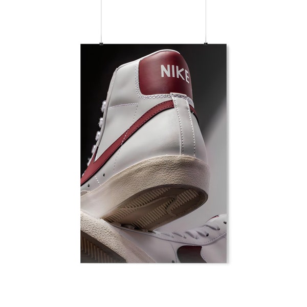 Nike Blazer Mid '77 SE Print, Wall Decor, Poster, Sneakerhead Art, Office Decor, Modern art, Shoe Art, Custom Poster, HypeBeast Art