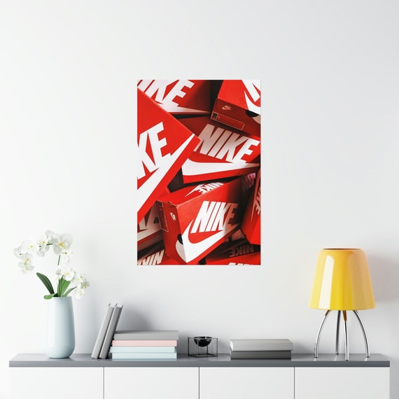 Nike Shoe Box Pile Print Wall Decor Sneakerhead Art Office Decor Modern Art Shoe Art Custom Poster Hypebeast Art Etsy