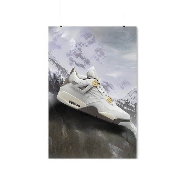 Air Jordan 4 SE Craft Photon Dust Print, Wall Decor, Poster, Sneakerhead Art, Office Decor, Modern art, Shoe Art, Custom Poster, HypeBeast
