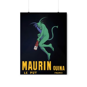 Maurin Quina Le Puy France Vintage Ad Poster, Print, Wall Decor, Wall Art, Office Decor, Modern art, Poster Art, Custom Poster, Home Art