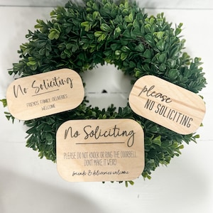 No Soliciting sign SVG, do not knock svg, doorbell sign, commercial use, laser file, sign set, bundle, friends and deliveries welcome