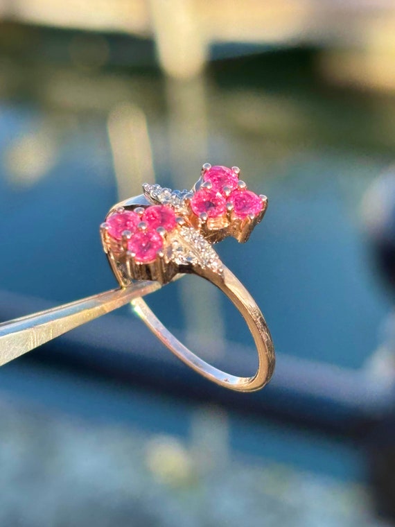 9ct rose gold Ruby and Diamond Ring - image 4