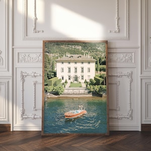 Arte mural imprimible de Casa Amor, foto de lujo de una villa italiana, descarga instantánea, sala de estar, 16 x 20