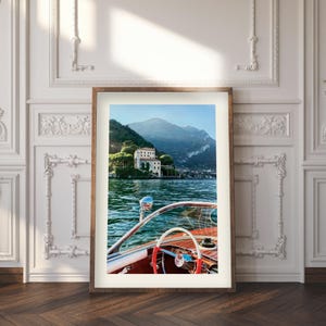 Arte mural imprimible de LaDolceVita Old Money, foto de viaje al lago de Como, descarga instantánea, sala de estar, 16 x 20