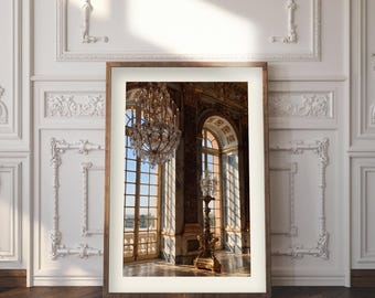 Chandeliers & Champagne PRINTABLE Wall Art | Luxurious Home Decor | Old Money Aesthetic Print | Instant Download