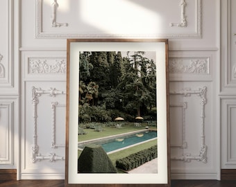 Afternoon Swim Old Money Printable Wall Art, Retro Poolside Lifestyle Photo, Instant Download, Living Room, 16x20