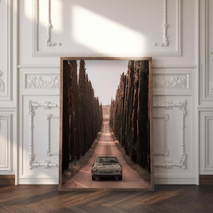 Arte de pared imprimible de carreteras toscanas / Decoración lujosa para el hogar / Impresión estética de dinero antiguo / Descarga instantánea / Póster Porsche 911
