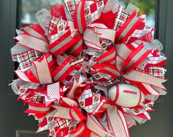 OSU Football Themed Wreath