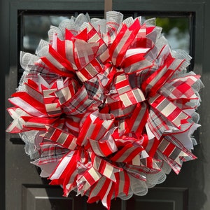 Ohio State Themed Wreath