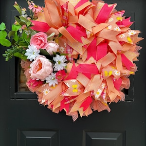 Coral Summer Wreath