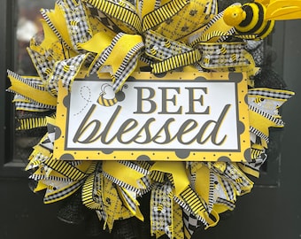 Bee Blessed Wreath
