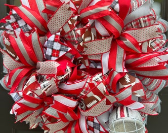 OSU Football Helmet Themed Wreath