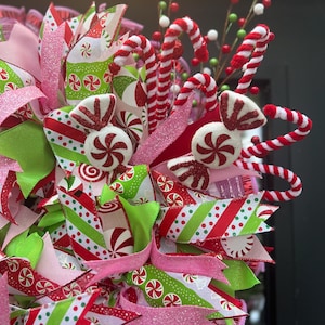 Candy Peppermint Christmas Wreath