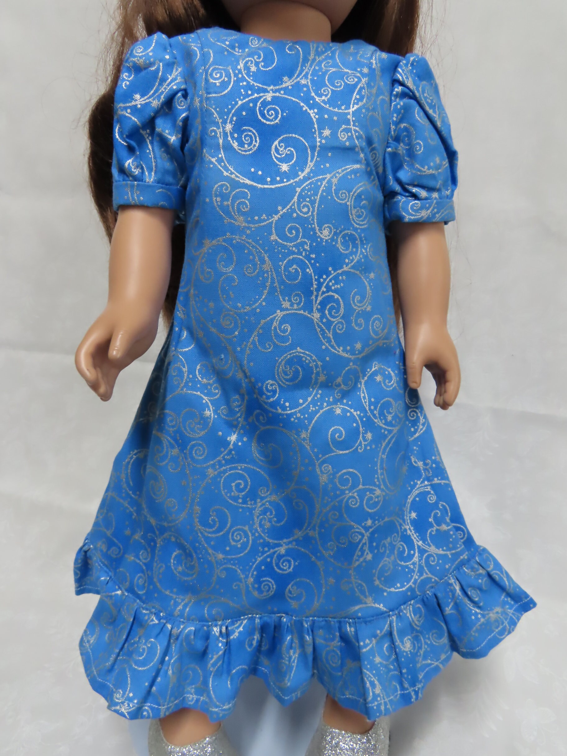 Blue /Silver one-shoulder Dress Dolls & Divas Monroe main image 1