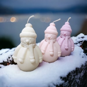 Snowman Candle, Scented Candle, Winter Candle, Christmas Candle