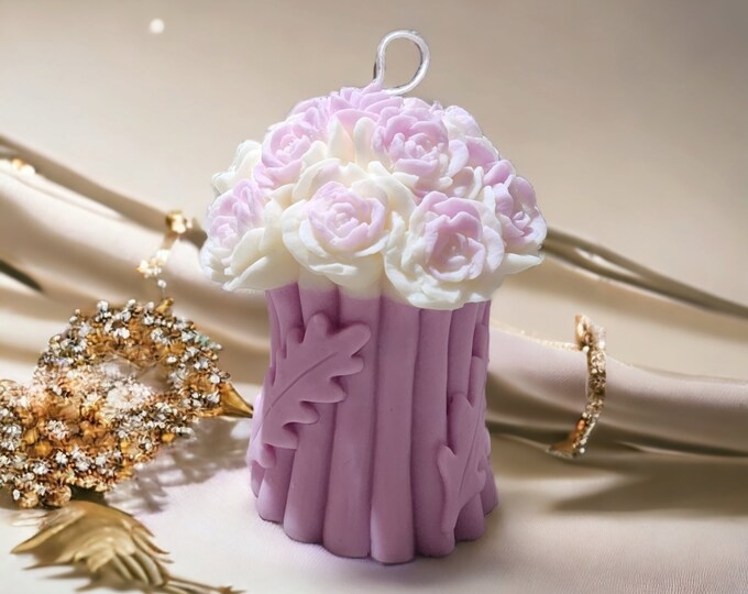 Rose Buquet Candle, Unique Candles, Handmade Rose Candle, Bridesmaid Gift, Wedding Favor, Home Decor, Mother's Day Gift, Housewarming Gift