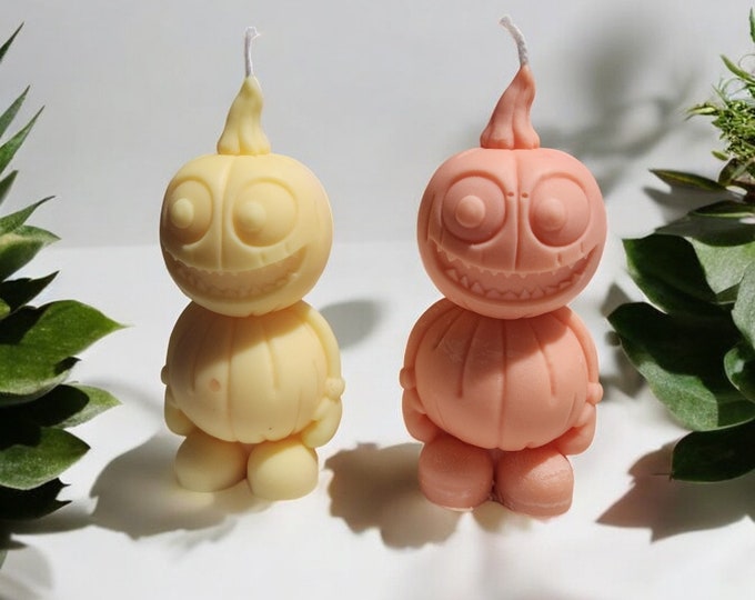 Halloween Candle, Smiling Pumpkin Candle, Pumpkin Doll, Cute Halloween Candle, Halloween Decoration