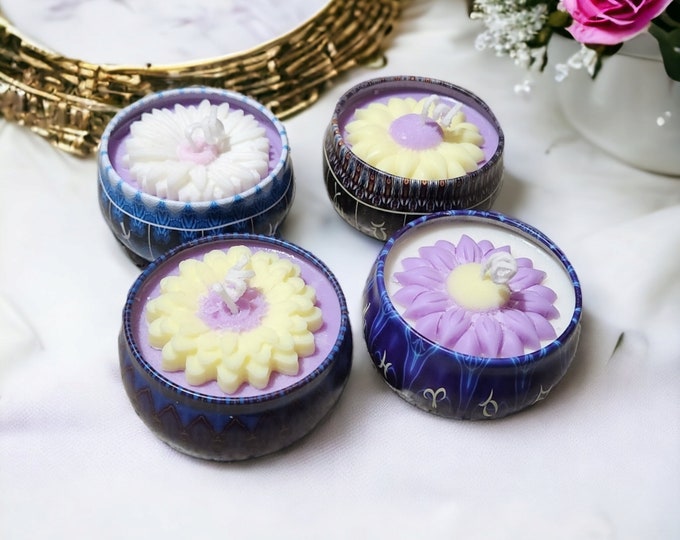 Mini Candles, 2.2oz, Scented, Travel Candle, Colorful Tin, Party decor, Natural Soy Candle, Container Candles, Event Decor