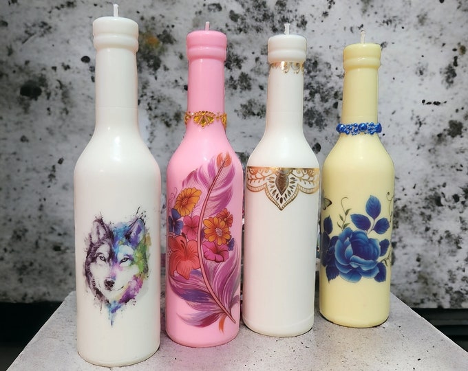 Bottle Candle, Decorative  3D Bottle like Candle, Cute Candle, Gift under 20, Home Decore, Fun Candle, Special Occasion, Wine Bottle Candle