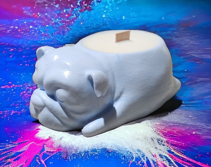 Dog container candle,  Hand made container,  Fun Candle,  Cute Candle,  Animal Lover Candle