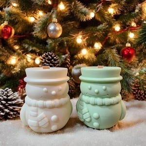 Snowman Candle, Large Snowman, Winter Candle, Christmas Candle, Fun Family Candle