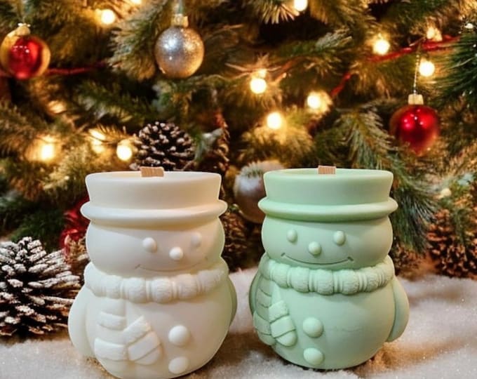 Snowman Candle, Large Snowman, Winter Candle, Christmas Candle, Fun Family Candle