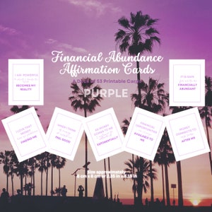 Financial Abundance Affirmation Cards Deck, 53 Affirmation Card Printable, Affirm Cards Digital, Inspirational Affirmations Instant Download