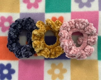 Crochet Velvet Scrunchies