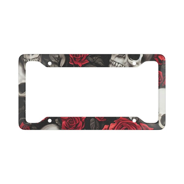 Back Licence Plate Frame of Skulls Etsy