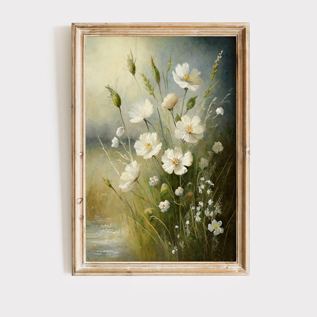 Rustikale Blumen Leinwandbilder - 2-teilige Gänseblümchen Wanddekoration 30x40cm