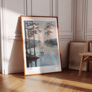 The Lakes Poster, Printable Wall Art, Digital Download Print at Home, Pink Subtle Swiftie Aesthetic Home Decor, Watercolor Cottagecore Style