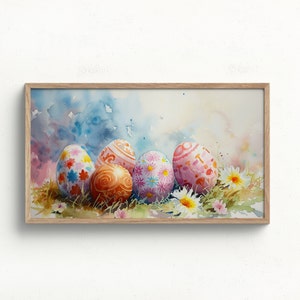 Easter Samsung Frame Tv Art, Digital Easter Egg Painting Download, Colorful Spring Springtime Decor, 4k Artwork, Lg Tv