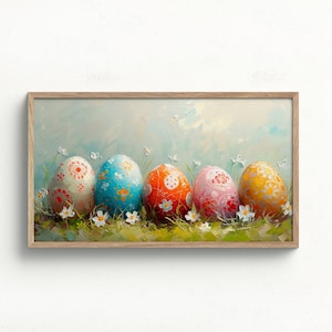 Easter Samsung Frame Tv Art, Digital Easter Egg Painting Download, Colorful Spring Springtime Decor, 4k Artwork, Lg Tv