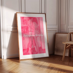 Dancing Round The Kitchen Poster, Subtle All Too Well Swiftie Print, Printable Wall Art, Digital Download Print at Home, Pink Girls Room Art