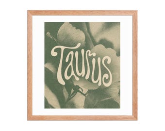 Taurus Zodiac Framed poster| Astrology Wall Art | Horoscope Decor | April May Birthday Gift | Celestial Home Decor