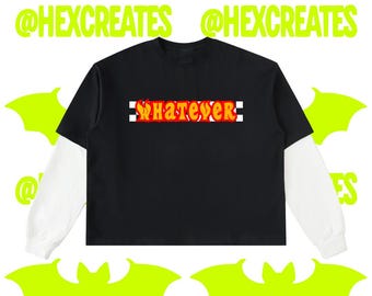 Whatever Flame Graphic Tee: Rennwagen-Punk, Hot Rod-inspirierte alternative Kleidung