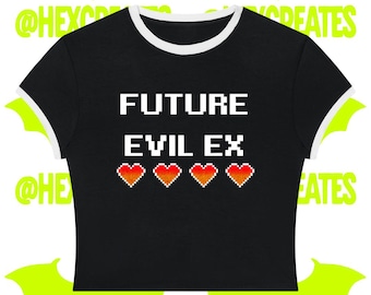 Future Evil Ex Pixel Herz T-Shirt – Von Videospielen inspiriertes Gamer-Shirt