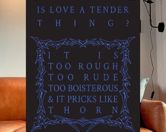 Shakespeare Love Zitat Drucke - Gothic Romance, Dark Academia Wall Art Poster Poster