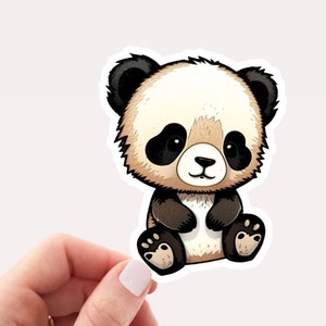 Süßer Baby Panda Vinyl Aufkleber, süßer Panda Aufkleber für Laptop, Panda Aufkleber, süßer Tier Aufkleber für Laptops, Baby Panda Aufkleber