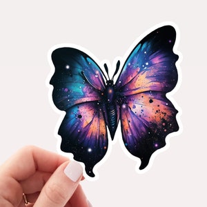 Galaxy Butterfly Sticker Decal, Laptop Vinyl Sticker, Sticker/Decal for Laptop, Colorful Butterfly Sticker/Decal, Butterfly Sticker, Galaxy