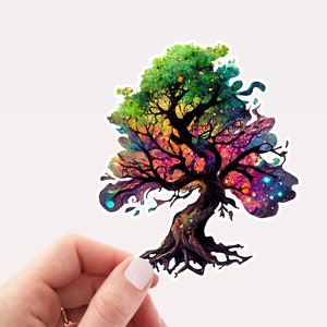 Magical Tree of Life Sticker, Colorful Tree, Pretty Sticker, Tree of Life, Tree Sticker, Rainbow Tree, Mythology, Tree of Heaven, Nature
