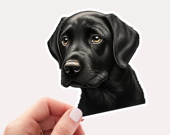 Cute Black Lab Sticker, Laborador Dog Sticker, Dog Sticker, Dog Lover, Puppy Sticker, Cute Puppy, Pet Lover Sticker, Black Laborador